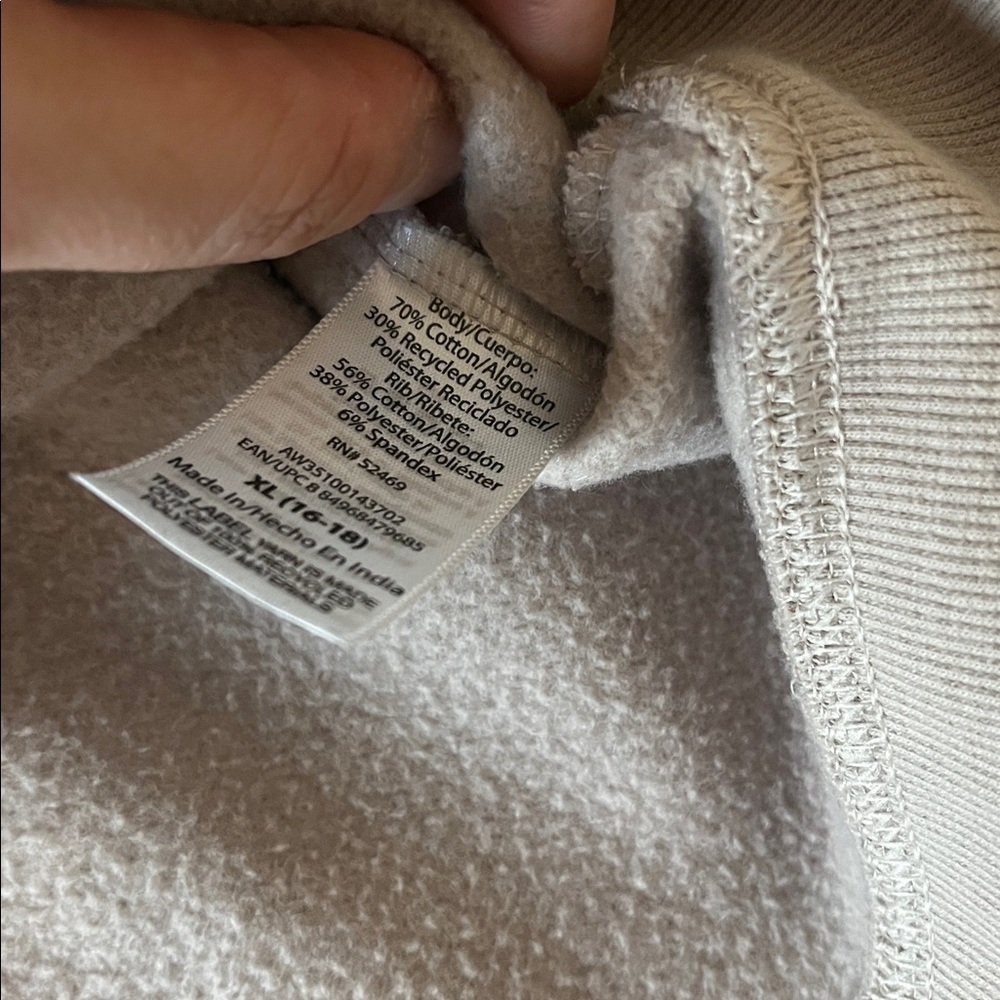 Athletic Works Taupe Crewneck Sweatshirt - Picture 7 of 7